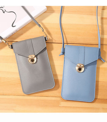 La vita quotidiana Piccola borsa telefonica crossbody con decorazione del logo personalizzato e cintura per il collo