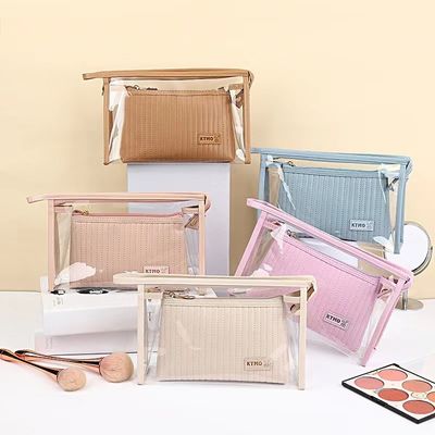 Borsa cosmetica per viaggi quotidiani Borsa per trucco in pelle personalizzata per articoli da bagno e cosmetici