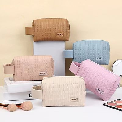 Borsa cosmetica per viaggi quotidiani Borsa per trucco in pelle personalizzata per articoli da bagno e cosmetici