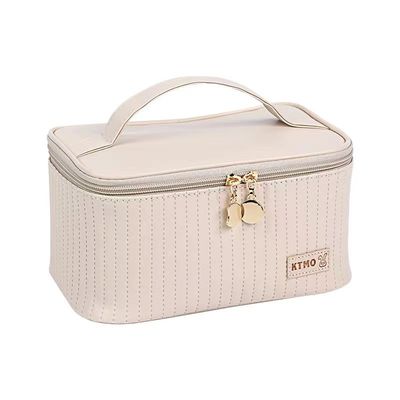 Borsa cosmetica per viaggi quotidiani Borsa per trucco in pelle personalizzata per articoli da bagno e cosmetici
