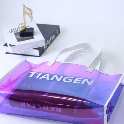 Sacchetto trasparente in PVC con gelatina, moda olografica, spalla per lo shopping, sacchetto di plastica per donne