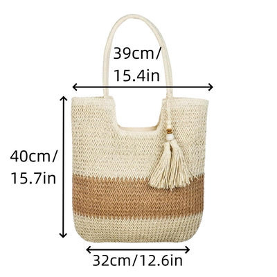 Summer Tote Raffia Straw Bag OEM/ODM Accettabile per le donne di moda