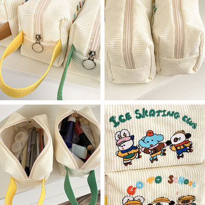 Mini borsa con logo personalizzato Borsa da mano in corduroy