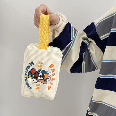 Mini borsa con logo personalizzato Borsa da mano in corduroy