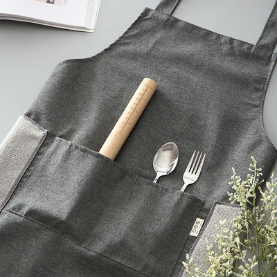 Nuovo grembiule alla moda per cucinare e giardinare in poliestere di cotone nero puro