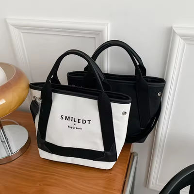 Logo personalizzato Viaggio Polyester Donna Spalla Canvas Beach Bag per lo shopping e il tempo libero