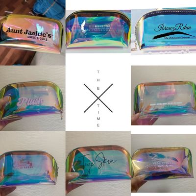 Logo personalizzato TPU Laser Cosmetic Bag stampato per lo stoccaggio portatile da Chic Ritzy