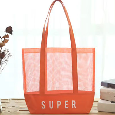 Materiale principale poliestere Custom Ultralight Large Personalized Beach Mesh Tote Bag