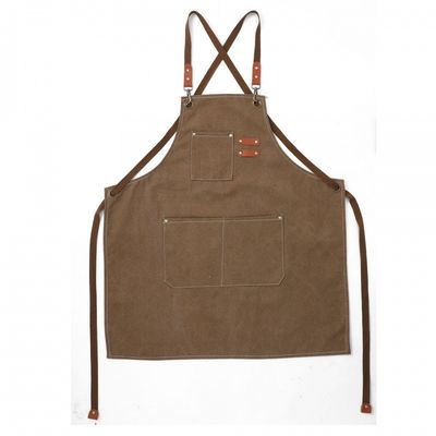La vita quotidiana Chef Apron lavoro e utilità Logo personalizzato Apron utensile di tela di cotone con tasche