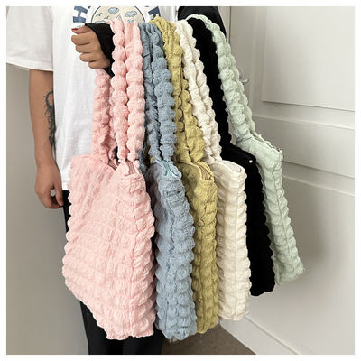 Personalità bolla fiore tappeto sotto le ascelle sacchetto per la spesa borsa nuvola rugosa per donne