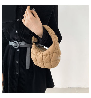 Borsa a colori personalizzata 2024 Borsa di cotone a reticolo per donne alla moda