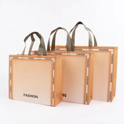 Borse colorate non tessute personalizzate per lo shopping ambientale laminato con logo stampato