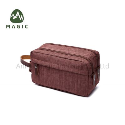 Acque resistenti Logo personalizzato Stampa sacchetto per la toilette da viaggio Sacchetto cosmetico in poliestere di grande capacità