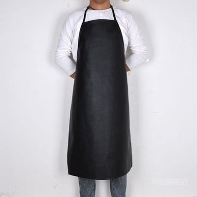 Custom Plain Long Bib PU cuoio cucina lavoro grembiule con accettabile OEM / ODM