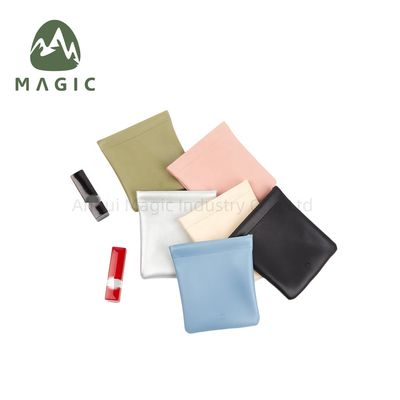 Logo personalizzato Stampa piccolo sacchetto da cuoio PU con modello di lettere e logo personalizzato