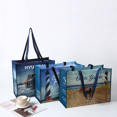 Borsa non tessuta laminata eco-friendly di medie dimensioni per boutique di shopping personalizzato