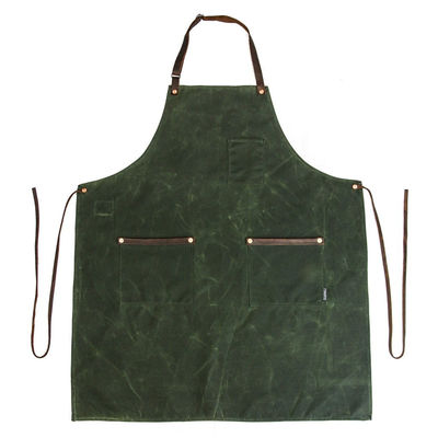 Colore personalizzato Acqua resistente a peso pesante tela cerata grembiule da lavoro con tasche per attrezzi