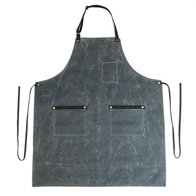 Colore personalizzato Acqua resistente a peso pesante tela cerata grembiule da lavoro con tasche per attrezzi