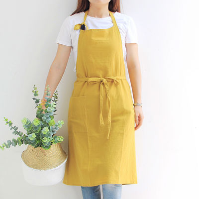 OEM/ODM Accettabile Custom Design Apron di lino di cotone per cucina Cucina Chef Housekeeping