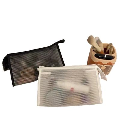 Borse a maglia nera Borse a maglia durabile personalizzate e borse da viaggio con borsa a zip a maglia