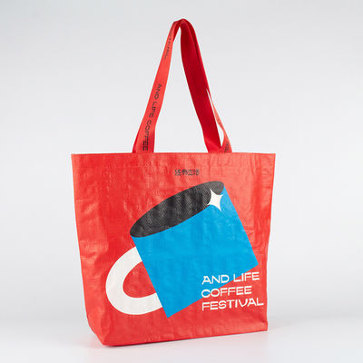 Borsa Tote personalizzata con manico di stampa Borsa tessuta in polipropilene stratificata