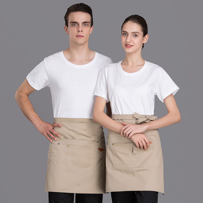 Poliestere cotone misto Mezzo grembiule vita con materiale denim e stampa del logo personalizzato