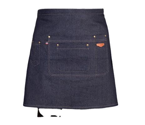 Poliestere cotone misto Mezzo grembiule vita con materiale denim e stampa del logo personalizzato