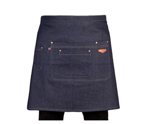 Poliestere cotone misto Mezzo grembiule vita con materiale denim e stampa del logo personalizzato