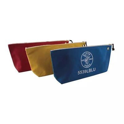 16 oz. Canvas Tool Multiuso sacchetto con cerniere metalliche e materiale RPET