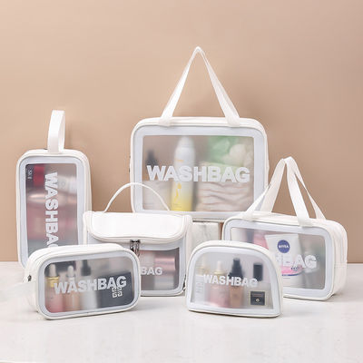 Chiusura a cerniera borsa di bellezza personalizzata con logo stampato e borsa cosmetica da viaggio