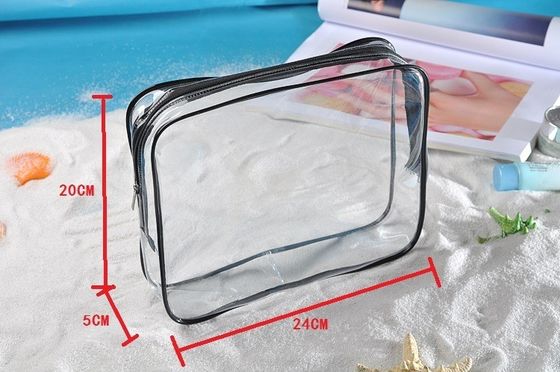 3-Pc Sacchetto cosmetico cristallino chiaro Set per viaggi e accessori igienici OEM/ODM Accettabile