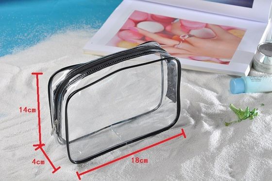 3-Pc Sacchetto cosmetico cristallino chiaro Set per viaggi e accessori igienici OEM/ODM Accettabile