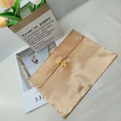 Stile sacchetto satinato per il logo personalizzato Flip sacchetto di polvere parrucca biancheria intima sciarpa imballaggio