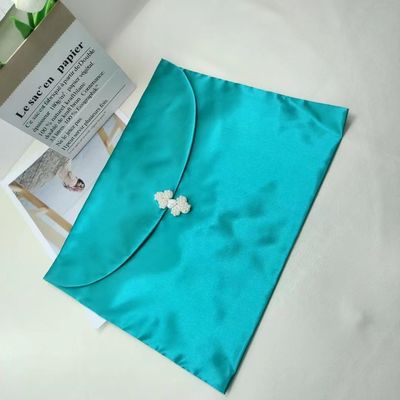 Stile sacchetto satinato per il logo personalizzato Flip sacchetto di polvere parrucca biancheria intima sciarpa imballaggio