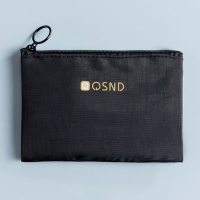 Borsa con cerniera a maglia nera per il comodo trasporto di articoli di ufficio e di viaggio 3 pacchetti