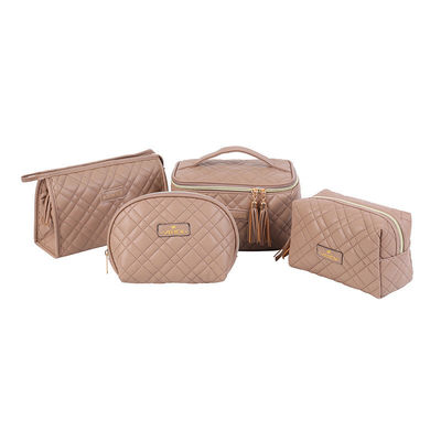 Sacchetti cosmetici con trucco in cuoio PU in stile moda con combinazione di colori personalizzata
