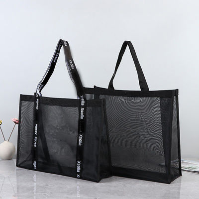 Logo personalizzato Borsa a sfera grande mercato alimentare Shopper regalo spiaggia rete di maglia di nylon Shopping
