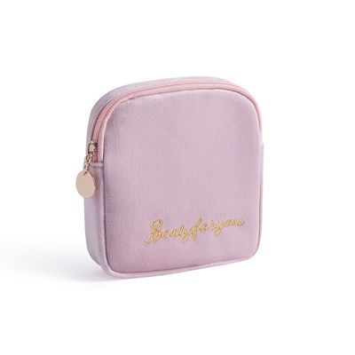 Logo personalizzato Borsa per trucco personalizzata Casse Borsa Set etichetta privata Borsa cosmetica di velluto