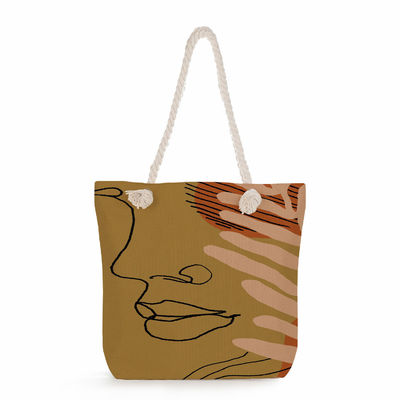 Borsa da shopping riutilizzabile in tela personalizzata con disegno stampato
