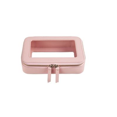 Sacchetto cosmetico in pelle rosa con OEM/ODM accettabile e tipo di modello solido