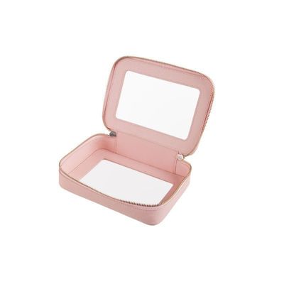 Sacchetto cosmetico in pelle rosa con OEM/ODM accettabile e tipo di modello solido