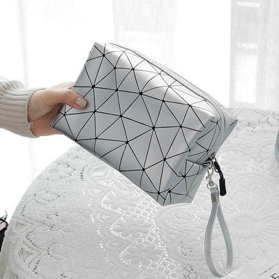 Disegno su misura PU pelle private label borsa trucco borsa cosmetica trucco piccoli ordini