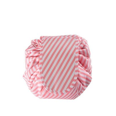Conveniente colore personalizzato impermeabile pieghevole a corda di trazione Canvas Makeup Bag per cosmetici