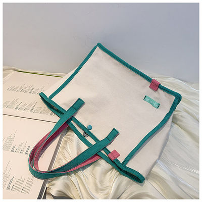 Moda Riciclata Naturale Plain Custom Eco-Friendly Print Canvas Cotton Tote Sacchetto