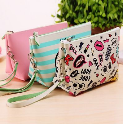 Conveniente borsa cosmetica Pu alla moda Logo personalizzato per le vostre esigenze cosmetiche