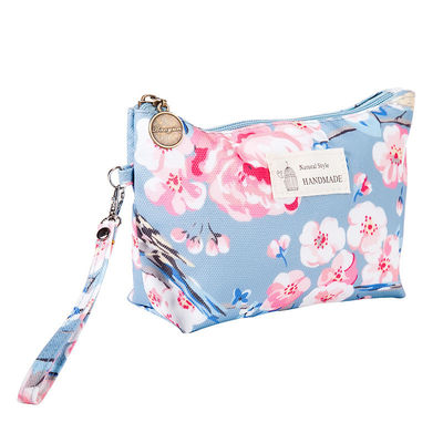Borsa con cerniera a stampa floreale Borsa di trucco floreale carina per organizzare gli elementi essenziali della bellezza