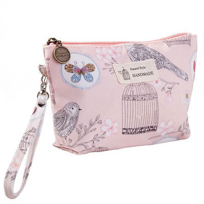 Borsa con cerniera a stampa floreale Borsa di trucco floreale carina per organizzare gli elementi essenziali della bellezza
