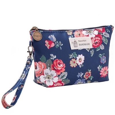Canvas Fashion Makeup Bag con cerniera Lady Cute Portable Cosmetic Bags