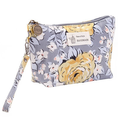 Canvas Fashion Makeup Bag con cerniera Lady Cute Portable Cosmetic Bags