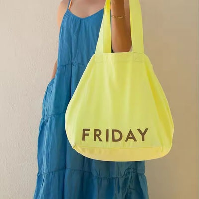 Sacchetto di cotone di tela di grandi dimensioni per lo shopping in spiaggia OEM/ODM accettabile da Creativity Design